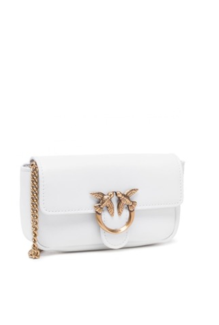 LOGO-PLAQUE MINI BAG - white