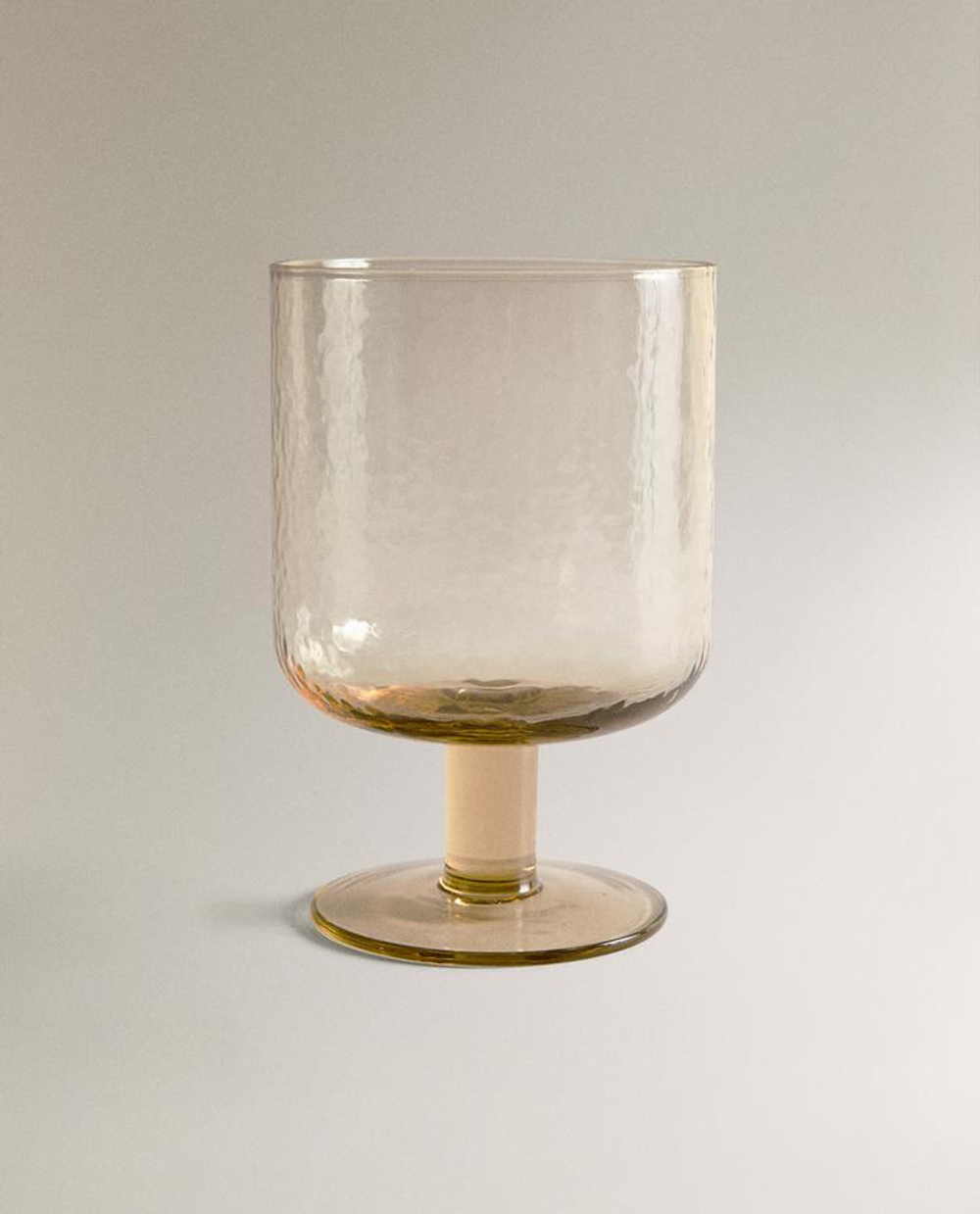 ZARA HOME СТЕКЛЯННЫЙ БОКАЛ ДЛЯ ВИНА, КАРАМЕЛЬНЫЙ
