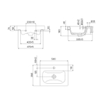 Тумба с умывальником подвесная с ящиками IDDIS Zodiac, белая, 50 см, ZOD5CB0i95K
