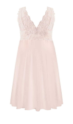 Сорочка Carla из эластичного вискозного полотна (Размер: 4X) (Цвет: пудровый)