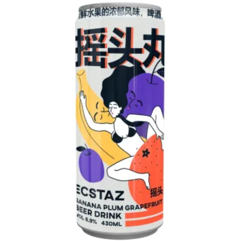Пивной напиток ECSTAZ вкус Сливы и грейпфрута 0,43 л
