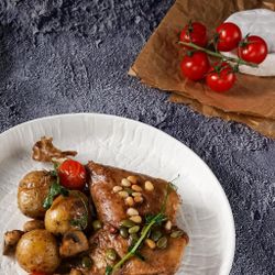 Тарелка с бортом d 23 см h3 см White Raw Wood P.L. Proff Cuisine [6]