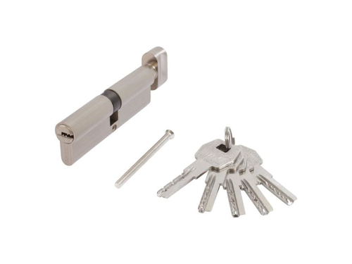 Цилиндр. механизм Стандарт MAX 100 (50*50В) SN 5кл перф.ключ/верт. никель матовый