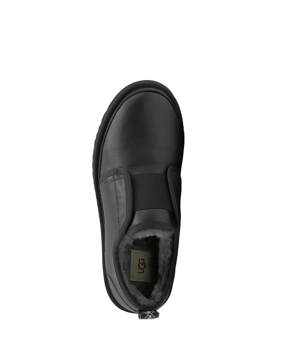 MENS SLIPPERS FLEX LEATHER - Black