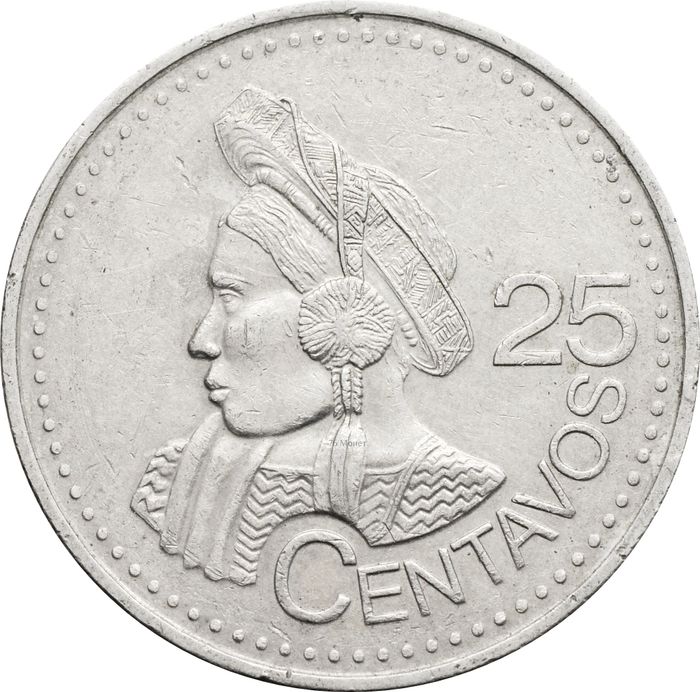 25 сентаво 1977-2000 Гватемала
