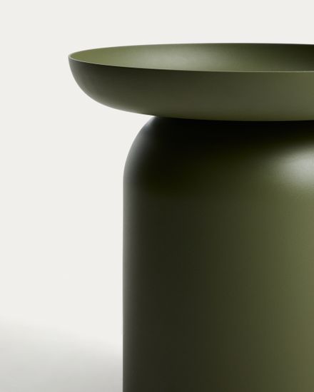 Уличный столик Arcola из зеленого алюминия, диаметр 45 см