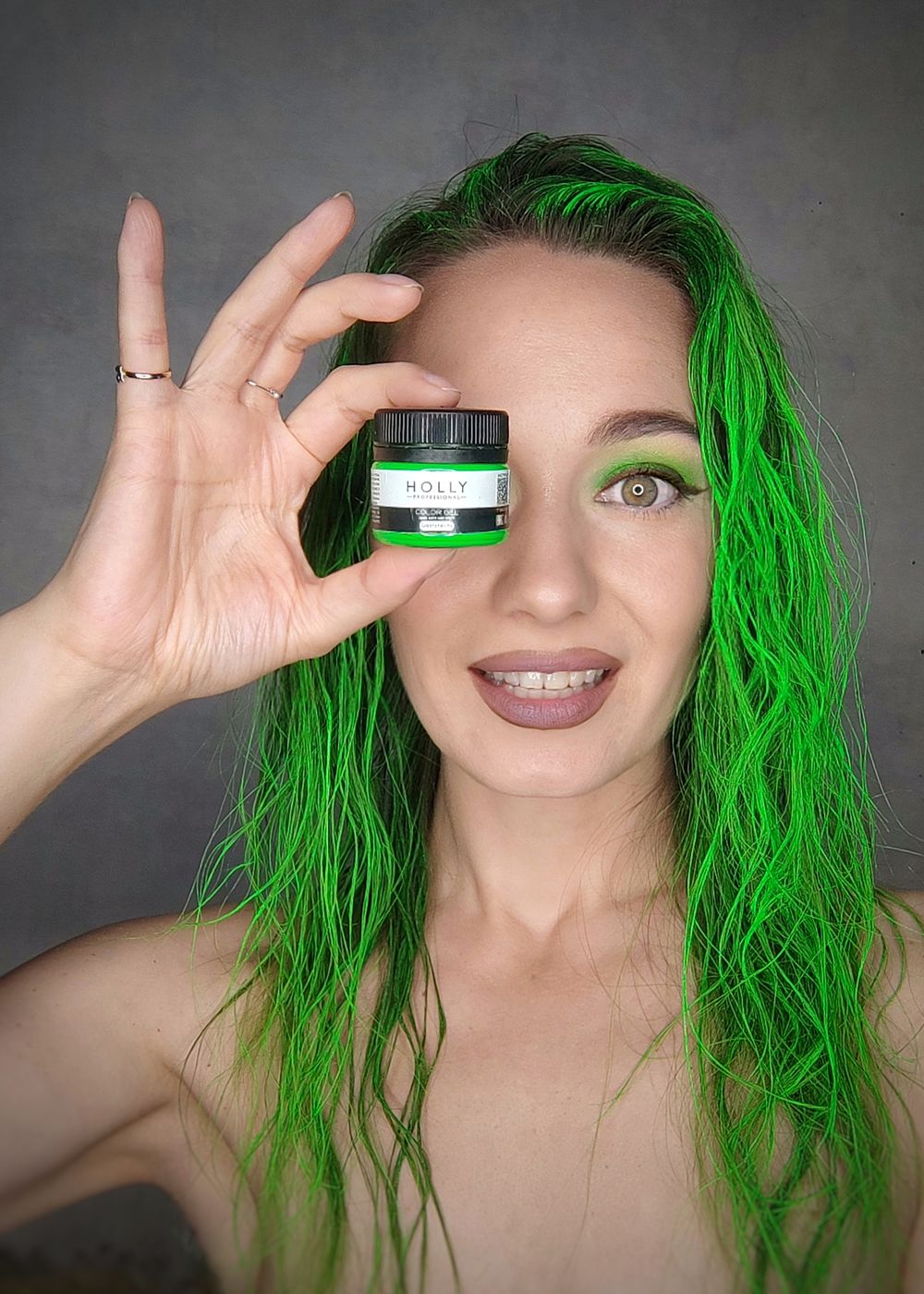 Декоративный гель для лица, волос и тела Color Gel Green Neon