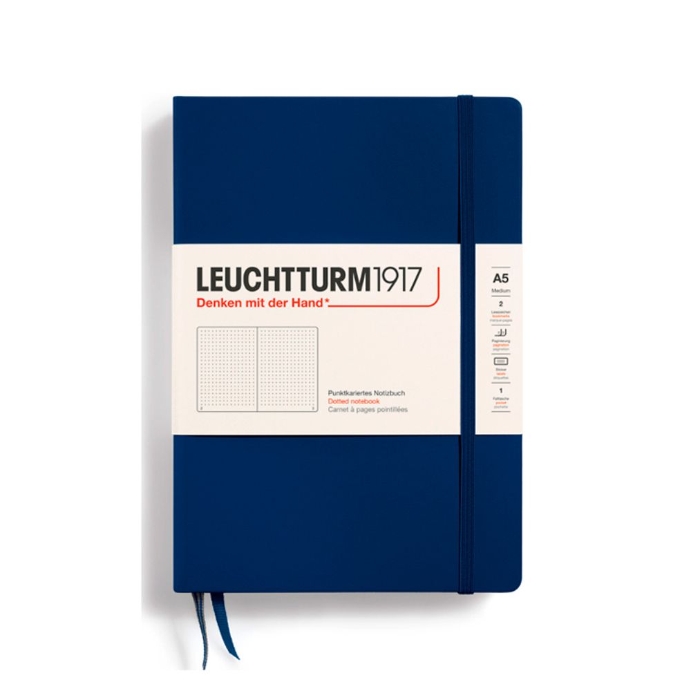 Блокнот Leuchtturm1917 Classic A5 в точку с твердой обложкой (342925)