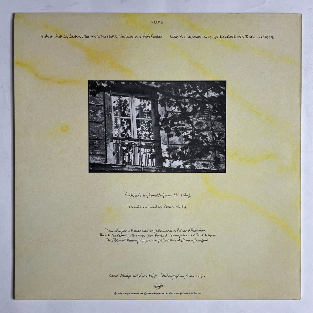 Винтажная виниловая пластинка LP David Sylvian Brilliant Trees (UK 1984)