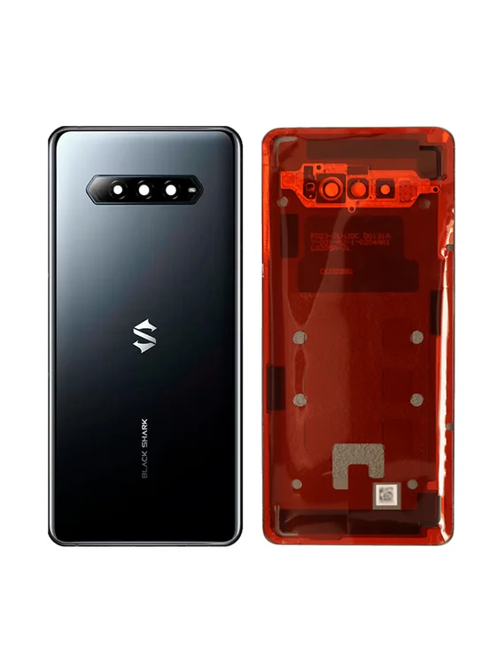Задняя крышка для Black Shark 4 черная (Black) со стеклом камеры