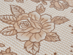 Скатерть 75*120см EMBOSSED бежевая с коричневым