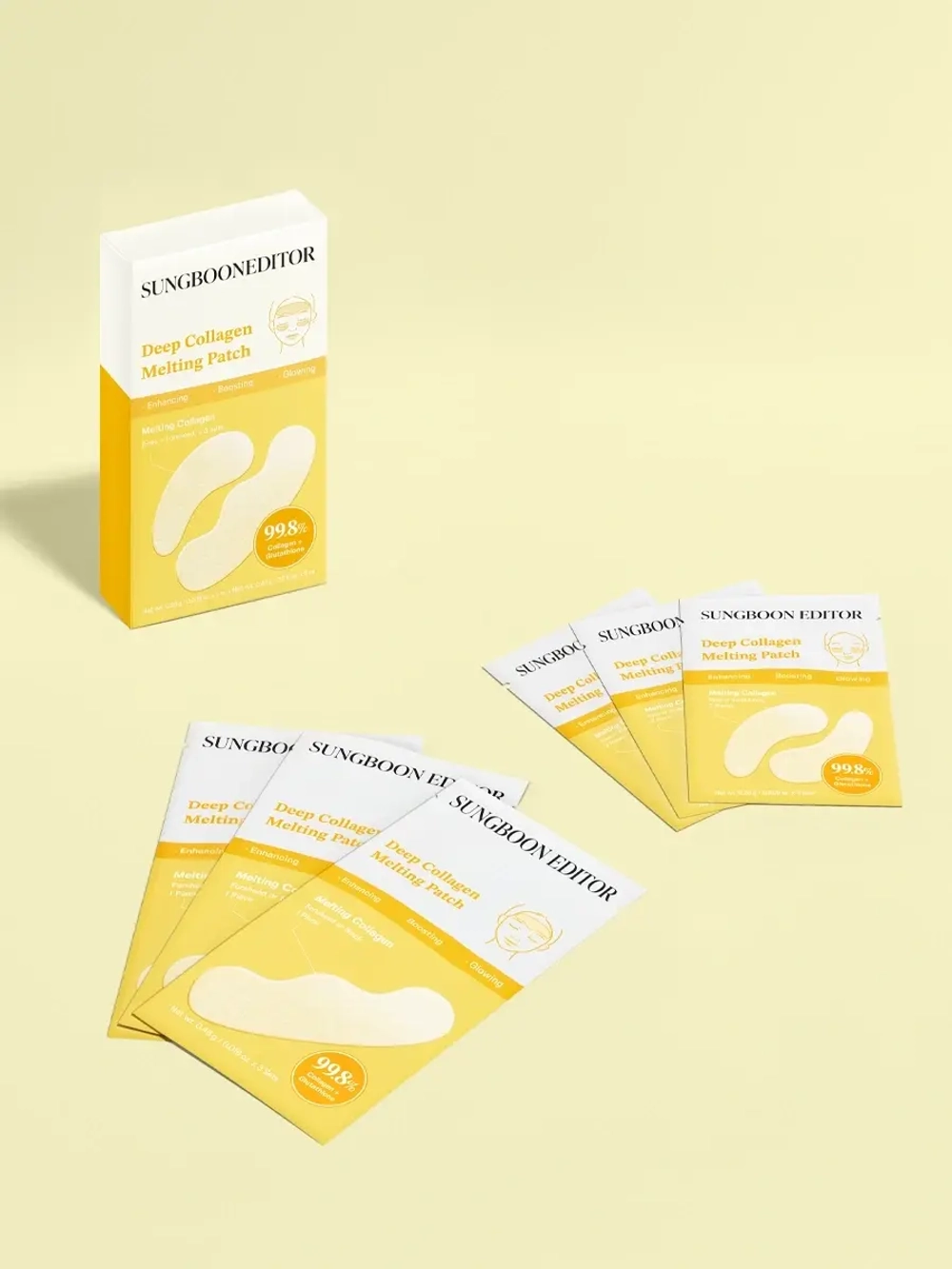 Sungboon Editor Набор тающих патчей с коллагеном и пептидами Deep Collagen Melting Patch 0.28 х 3 шт + 0.46 гр х 3 шт