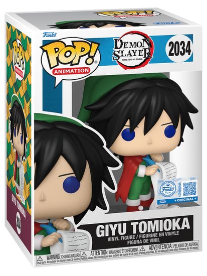 Фигурка Funko POP! Animation Demon Slayer Giyu Tomioka (Holiday) (Exc) (2034) 88530 / Фигурка Фанко ПОП! по мотивам аниме "Клинок, рассекающий демонов", Гию Томиока