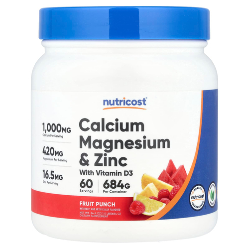 Nutricost, Кальций, магний и цинк с витамином D3, 684 г (24,4 унции)