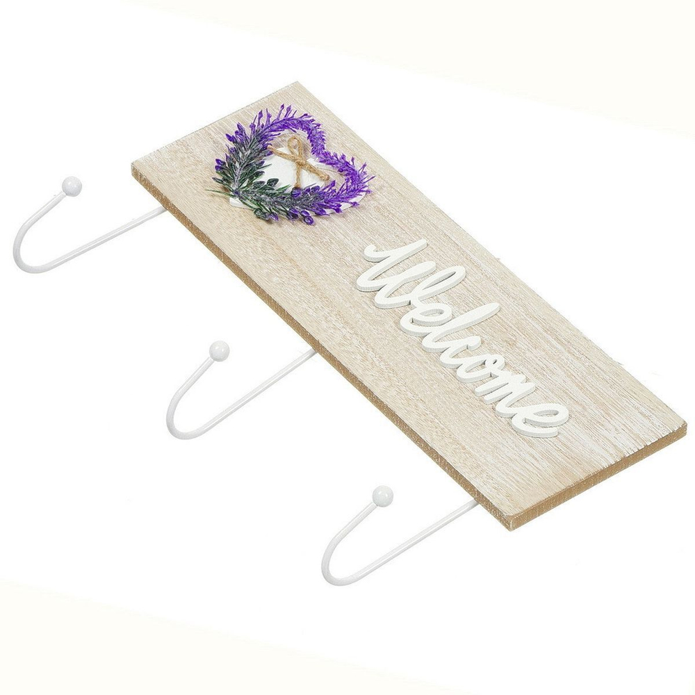 Вешалка настенная 3 крюч, 10х30 см, МДФ, металл, Добро пожаловать, Y4-5136