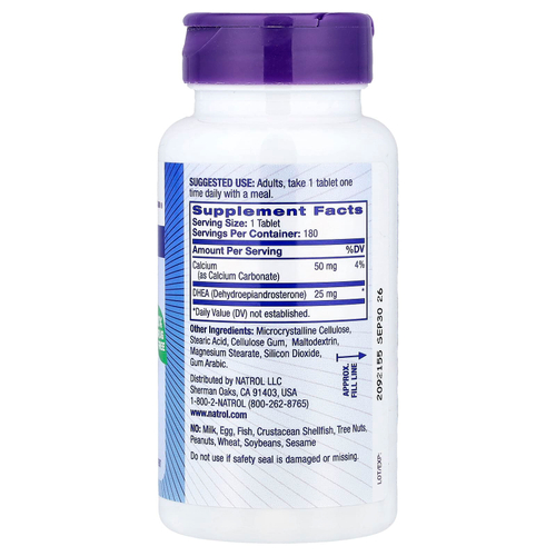 Natrol, DHEA, 25 мг, 180 таблеток