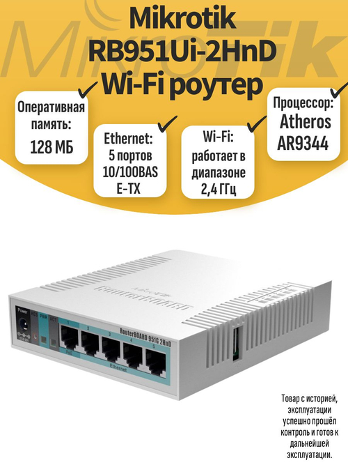 Mikrotik RB951Ui-2HnD Wi-Fi роутер
