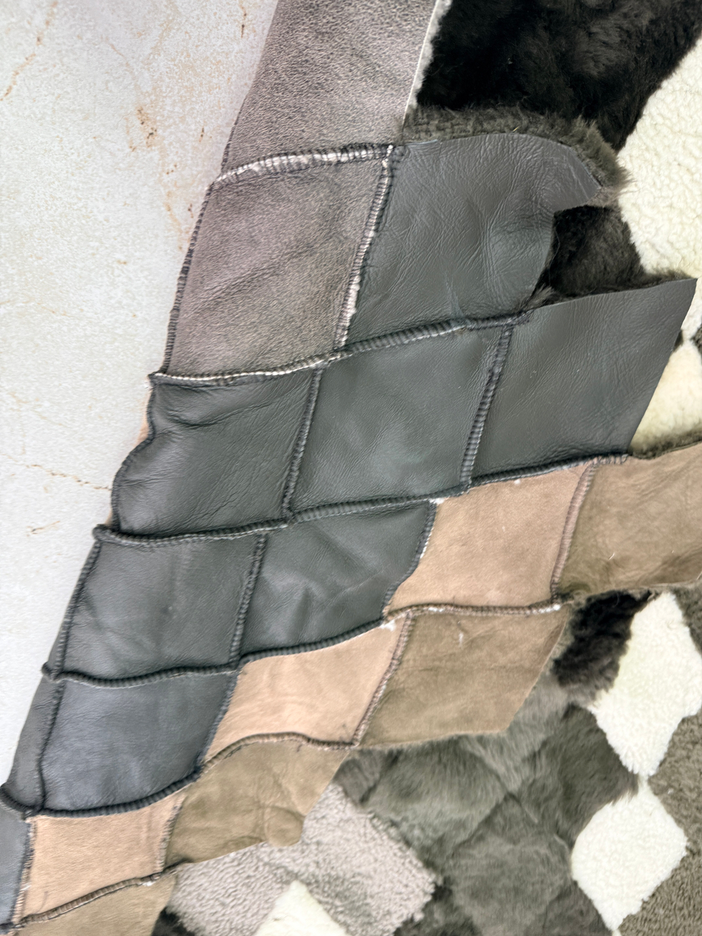 Меховой Коврик прикроватный накидка на кресло из овчины