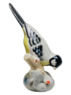 Статуэтка (миниатюра) "Синичка с божьей коровкой" Городница