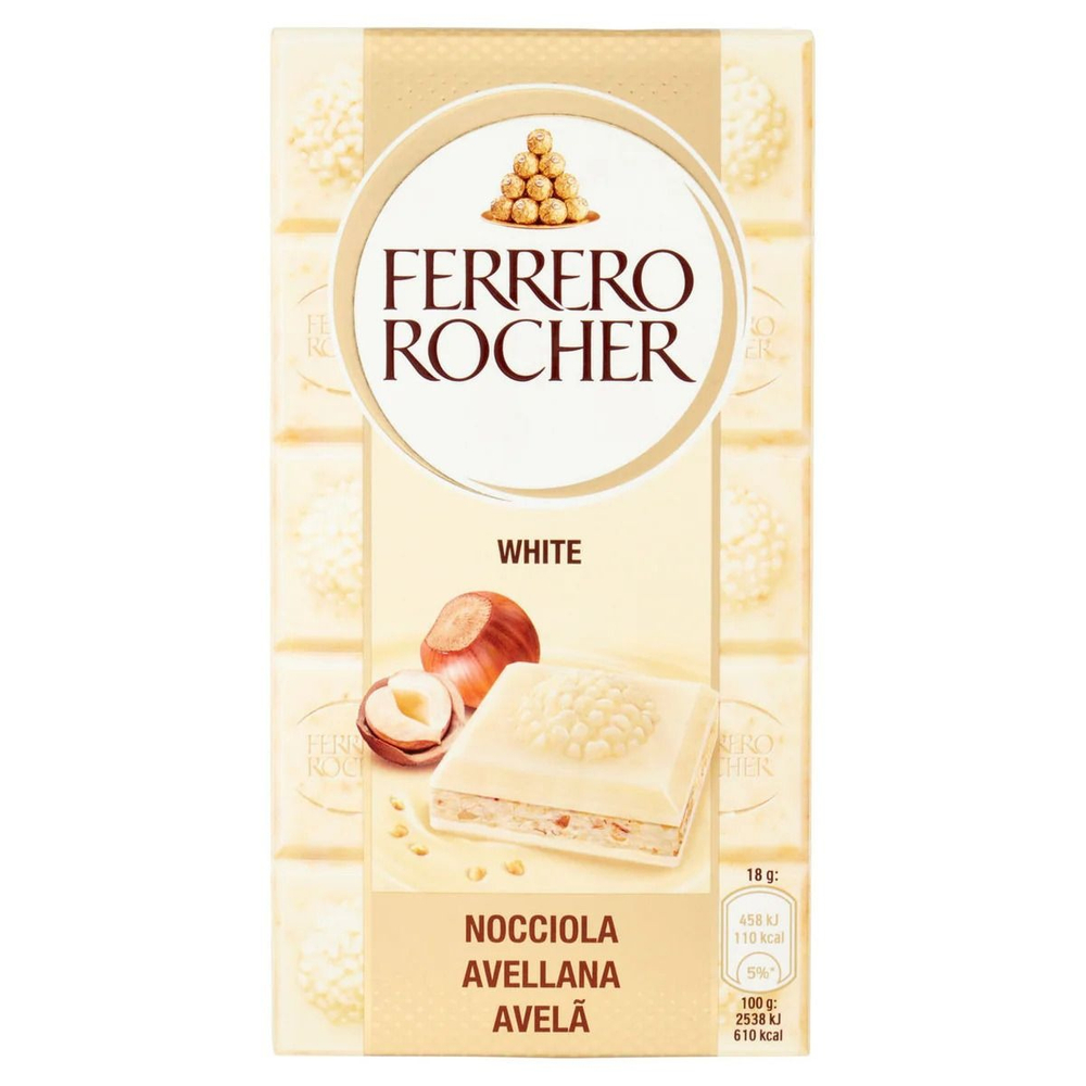 Шоколад Ferrero Rocher White белый 90г (8шт)