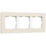 Рамка на 3 поста Split (айвори/белый, soft-touch) W0033066