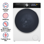 Стиральная машина c сушкой и инвертором MAUNFELD MFWD14106WH03