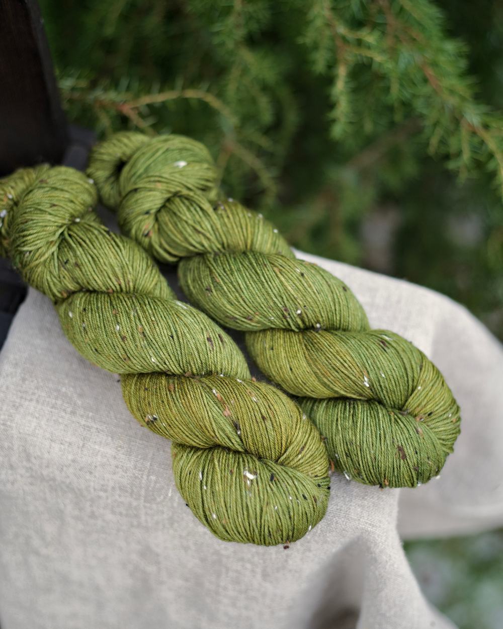 Носочный твид "Зелень"