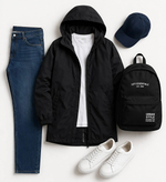 Ветровка-плащ мужская "HN-13" черный