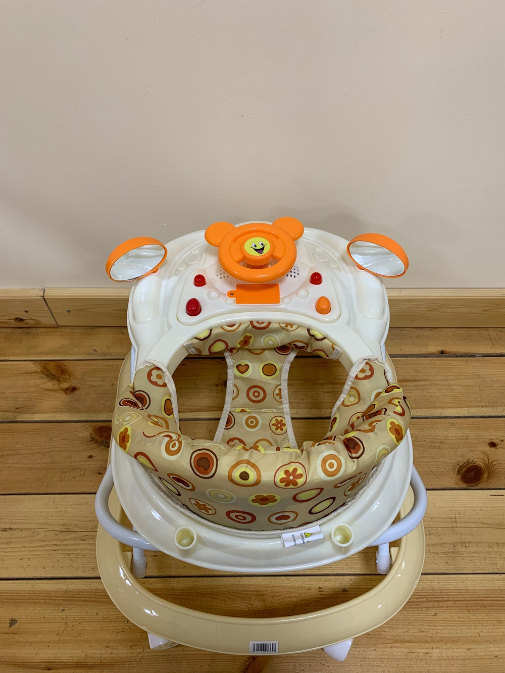 Ходунки детские Farfello арт.6760 (Бежевый, принт круги)