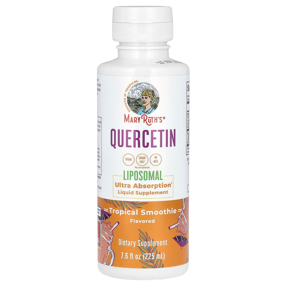 MaryRuth's, Quercetin Liposomal, тропический смузи, 225 мл (7,6 жидк. унц.)