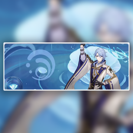 Большой коврик для мыши "Genshin Impact  / Геншин" 90х40 см