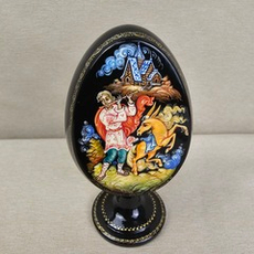 Яйцо сувенирное "Конек-горбунок"(ручная роспись Палех)