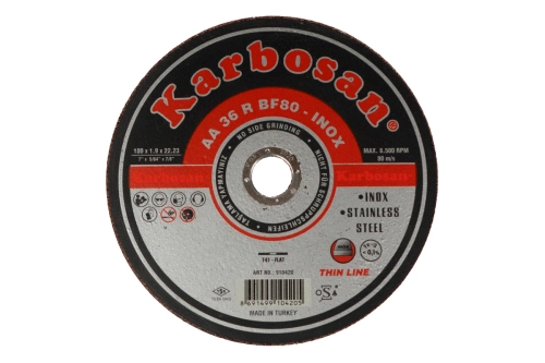 Диск отрезной по нержавеющей стали Karbosan 180х1,9х22 мм INOX