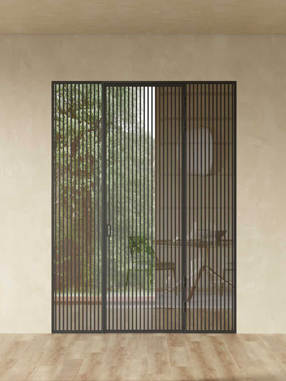 Распашная алюминиевая перегородка Minoli 16