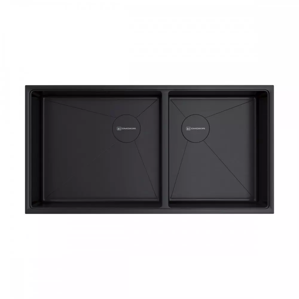 Omoikiri Taki 85-2-LB-U/IF Side-GB нерж. сталь/графит