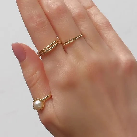 Кольцо набор 5 штук &quot;Идеальные пальчики&quot; венец, цвет белый в золоте