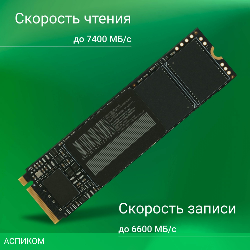 SSD диск Digma Meta M6 1TB (DGSM4001TM63T)