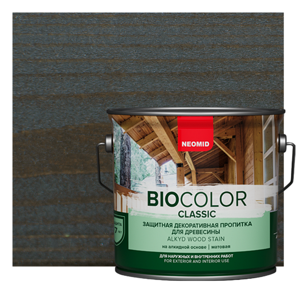 Защитная декоративная пропитка для древесины NEOMID BiO COLOR Classic