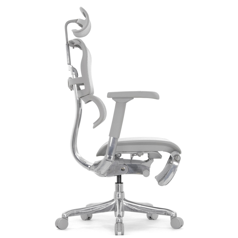 Кресло FALTO Ergohuman Elite 2 с подножкой ( серый каркас /сетка светлаяT-168-B2 Natural)