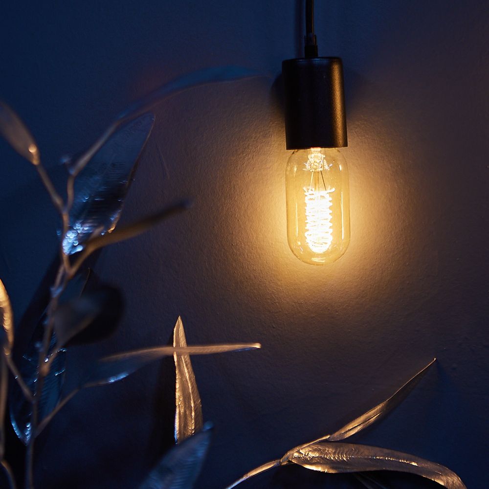 IL-V-L45A-40-GOLDEN-E27 CW01 Лампа накаливания Vintage. Форма цилиндр. длина 113 мм. Форма нити CW. Картон. ТМ Uniel