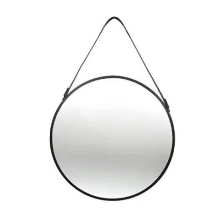 Зеркало настенное "LOFT" круг., 50см, цв.черный