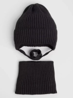 Шапка для девочки осенняя со снудом