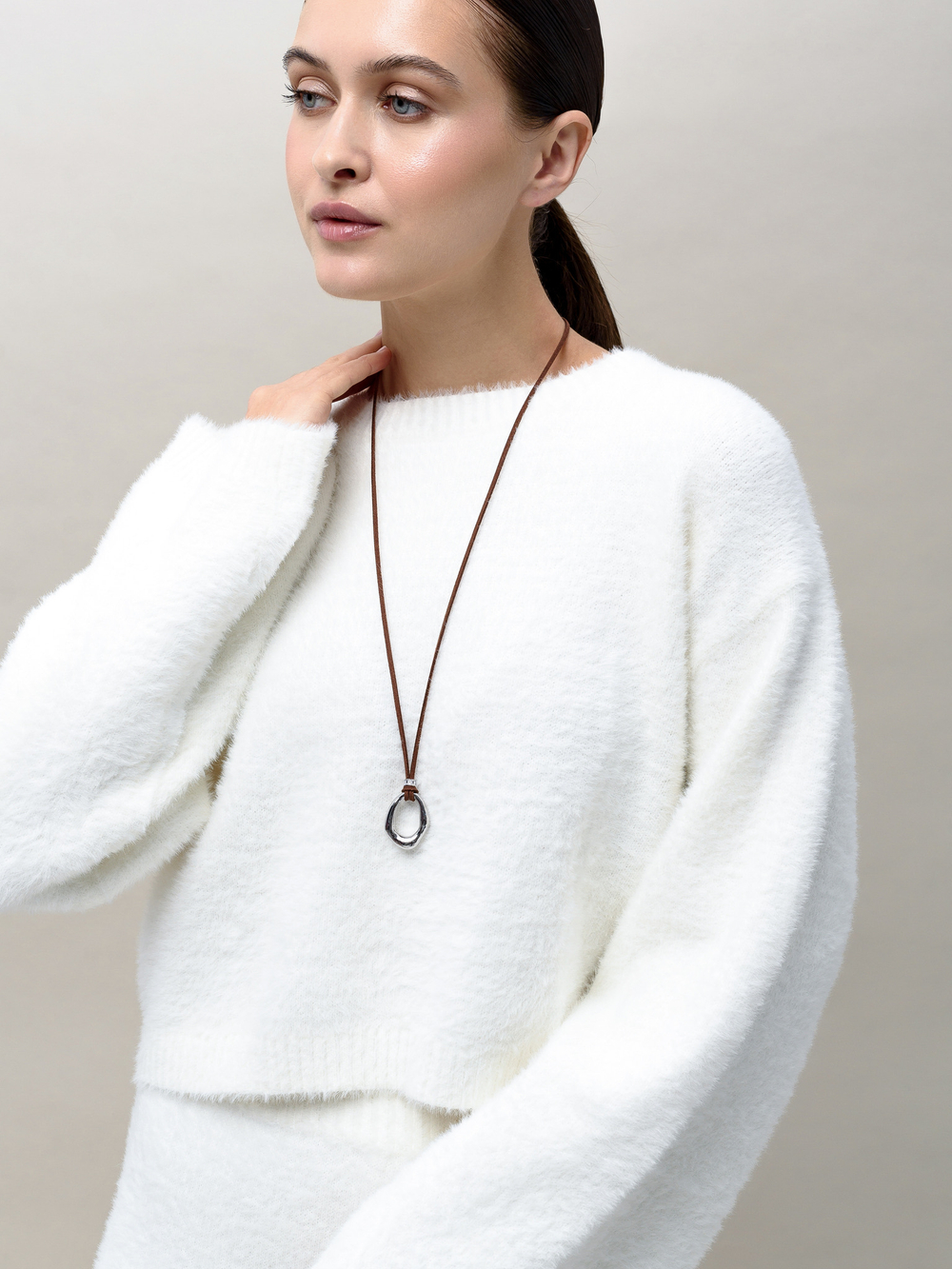 Колье "Cord Lake" Brown Silver