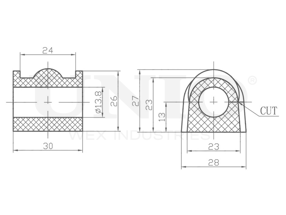 Втулка заднего стабилизатора UNIO RMP-10154