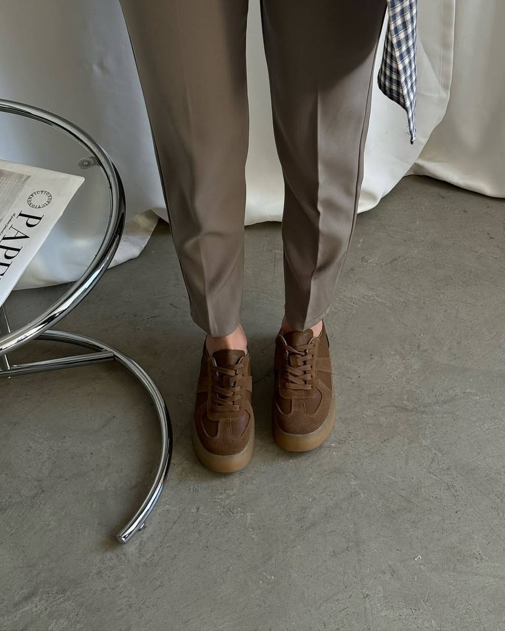 Кеды из натуральной замши