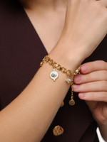 Браслет "Amour blue grid" Gold