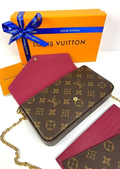 Клатч Louis Vuitton Felicie канва Monogram коричневый