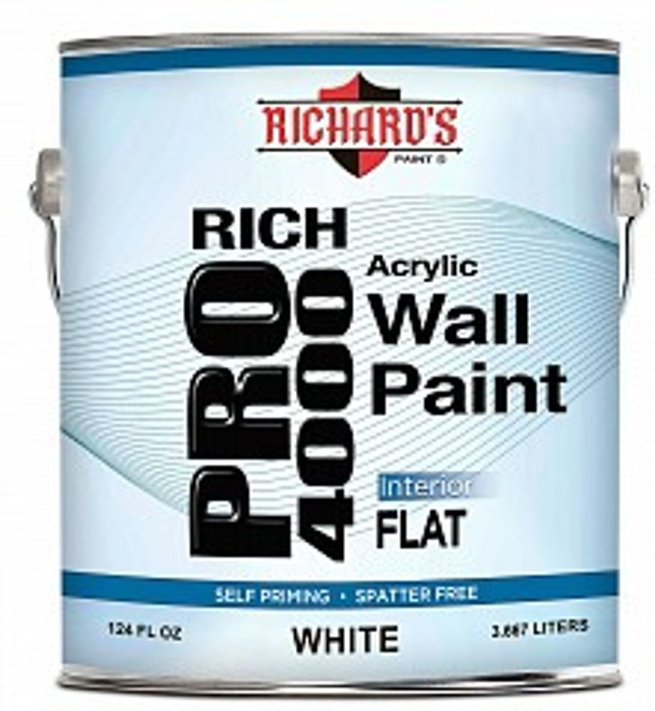 Американская краска Richard&#39;s RICH PRO 4000 INTERIOR ACRILIC WALL PAINT-FLAT