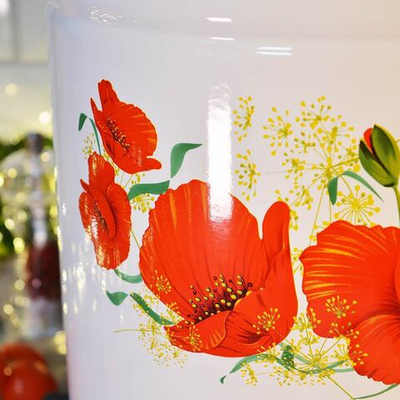 Кастрюля 12л эмалированная с рисунком (120146)