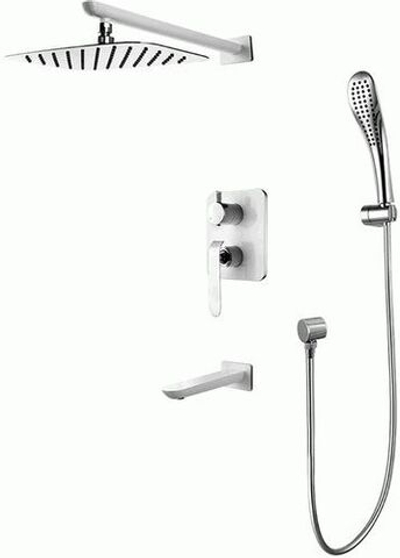душевая система LEMARK Melange "Тропический дождь", встраиваемая, хром/белый LM4922CW